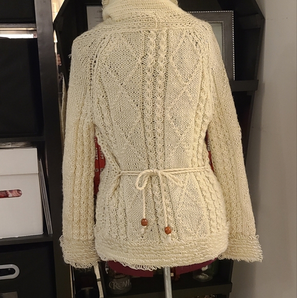 Vtg. 70's Handmade Wool Cardigan - Picture 4 of 6